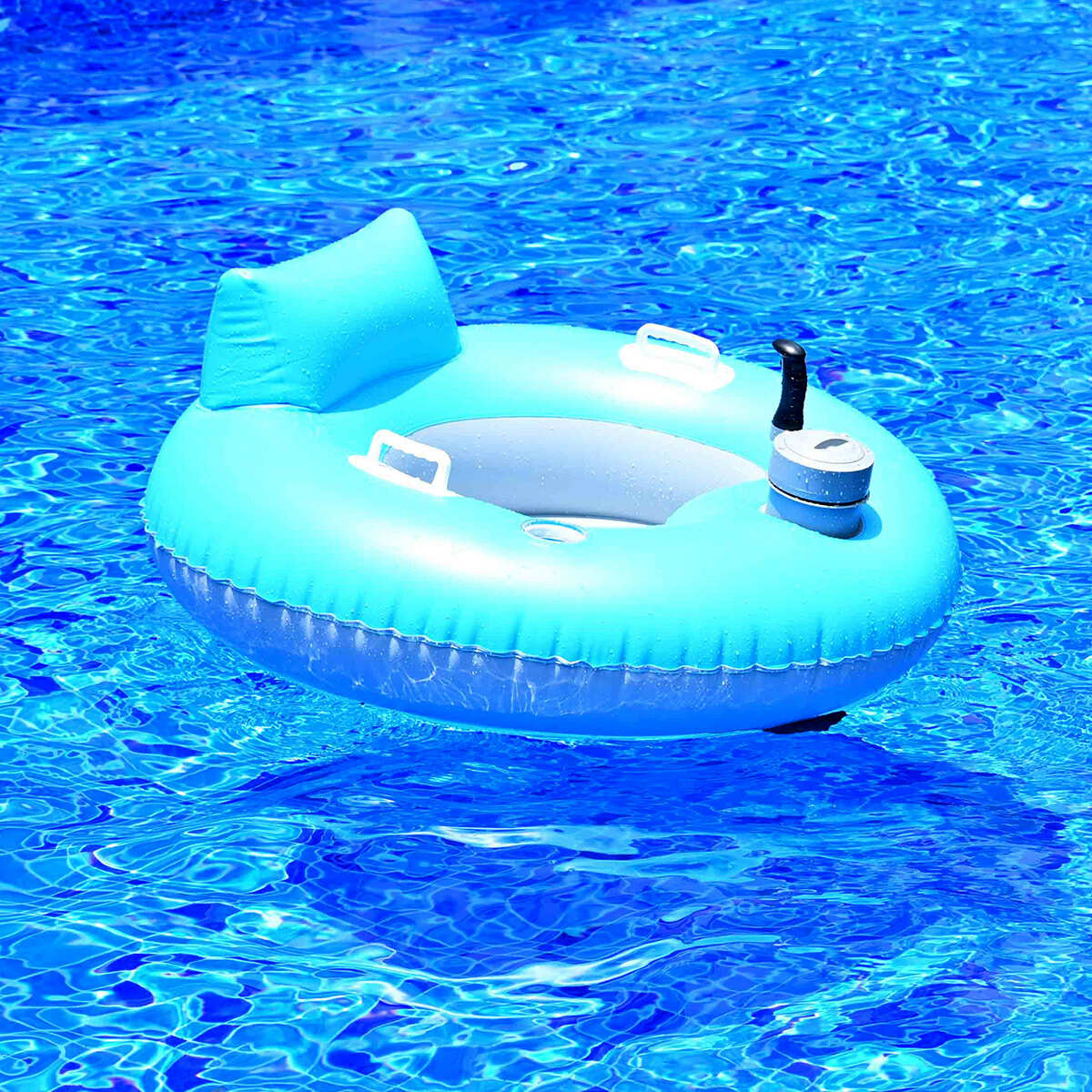 Onsale US ONLY!Free shipping!  360° Electric Swim Ring – Inflatable Pool & Beach Float